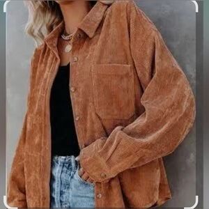 Wishlist Camel Corduroy Top